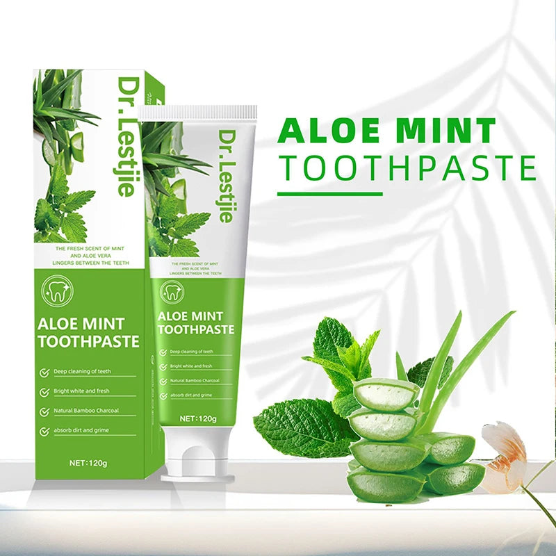 Aloe Vera Toothpaste Removes Tartar Whitens Teeth Brightens Tooth Colour Enhances Teeth Freshens Breath Oral Clean Teeth Care