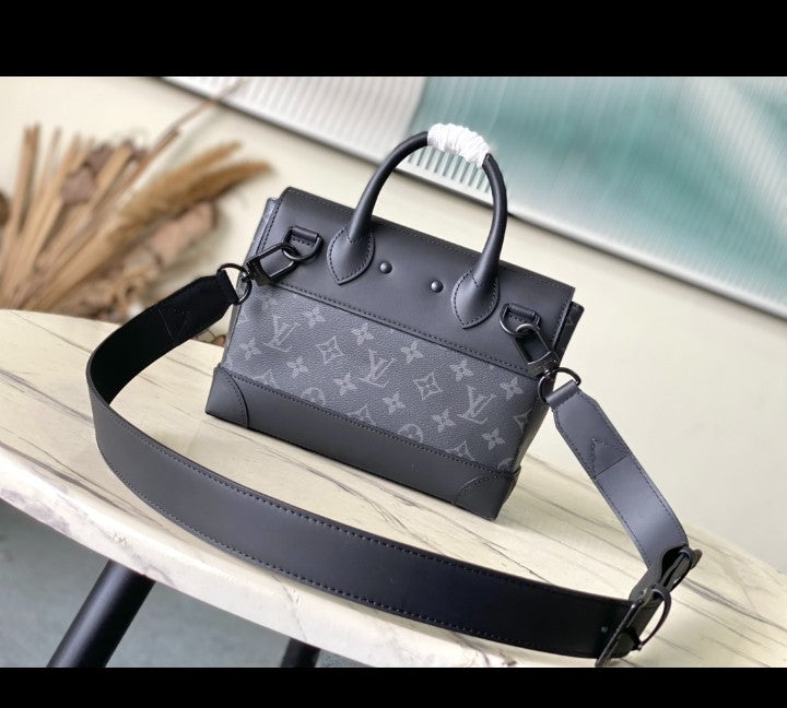 LV Bag, Black Leather